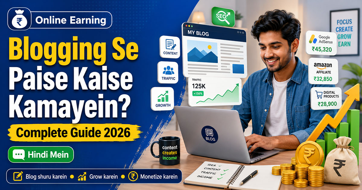 Blogging Se Paise Kaise Kamayein? Complete Guide 2026 Hindi Mein