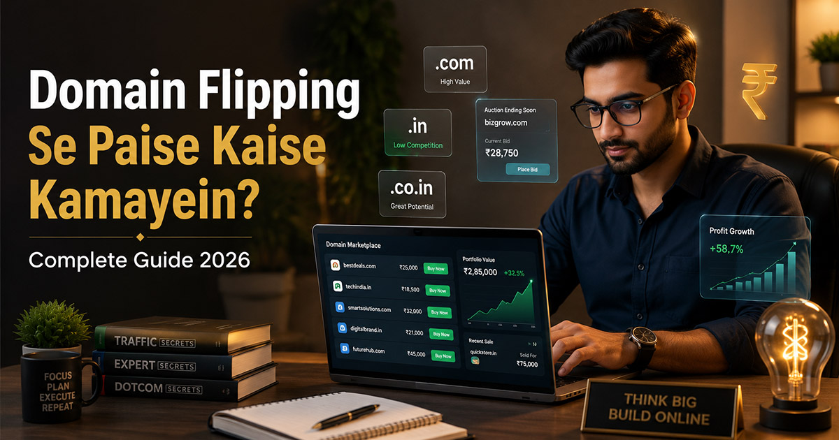 Domain Flipping Se Paise Kaise Kamayein? Complete Guide 2026