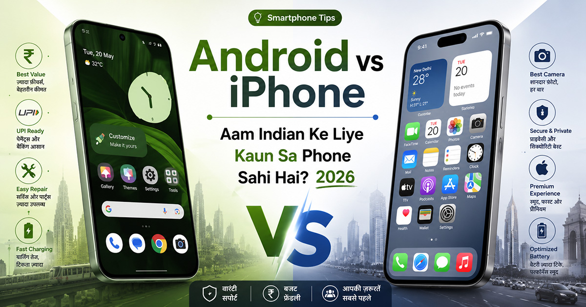 Android vs iPhone — Aam Indian Ke Liye Kaun Sa Phone Sahi Hai?